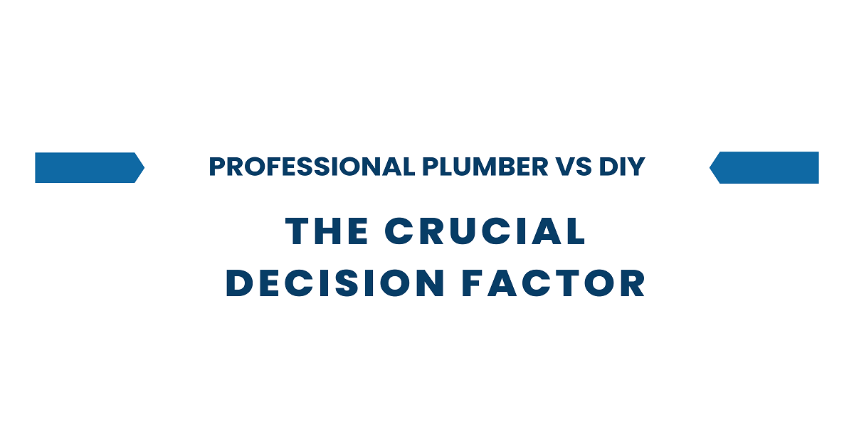 Professional Plumber vs Diy: The Crucial Decision Factor